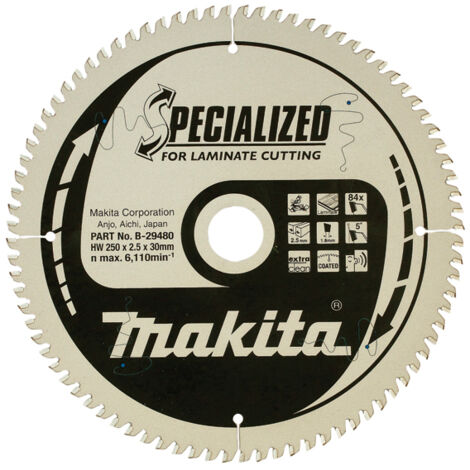 Lame de scie pour stratifié Makita 250x2 5x30 0 mm Z84 5°
