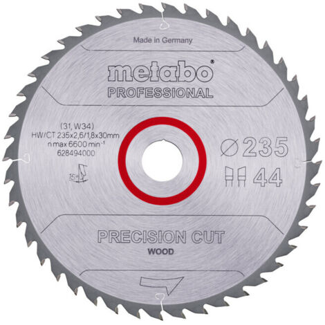 Lame de scie « precision cut wood - professional », 235x2,6/1,8x30, Z44 WZ 15° (628494000)