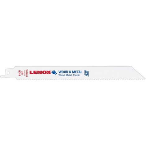 Lame de scie sabre 810R longueur 203 mm largeur 19 mm graduation de dent TPI 10