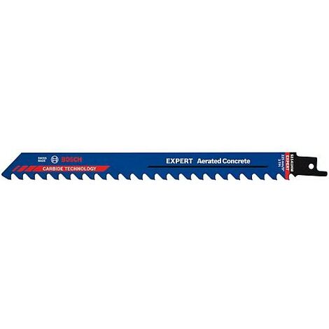 Lame de scie sabre BOSCH® EXPERT S1141HM longueur 225 mm, pour béton cellulaire, briques, conditionnement 10 pièces
