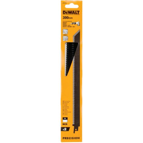 Lame de scie sabre DeWALT, Longueur de coupe 300mm, X 2 ( Prix pour Paquet de 2 )