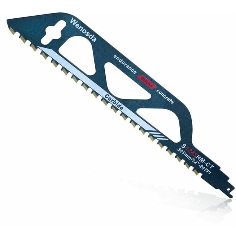 Lame de scie sabre en acier au carbure de tungstène pour métal, bois, pierre, accessoires de scie sabre pour béton cellulaire, brique, béton, plaque