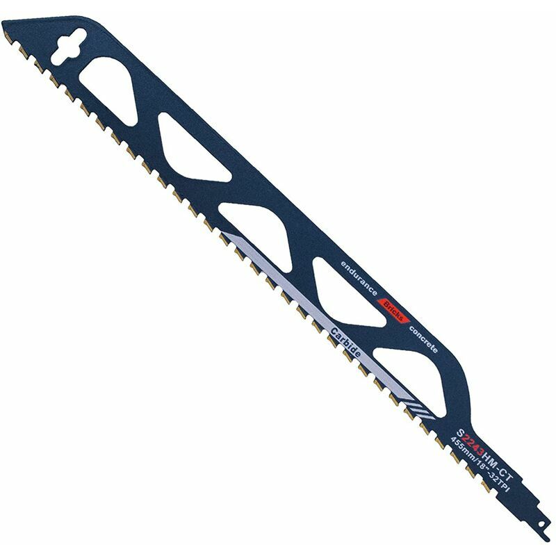 Lame de scie sabre en acier au carbure de tungstène pour métal, bois, pierre, accessoires de scie sabre pour béton cellulaire, brique, béton, plaque
