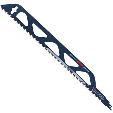 Lame de scie sabre en acier au carbure de tungstène pour métal, bois, pierre, accessoires de scie sabre pour béton cellulaire, brique, béton, plaque de ciment, longueur (455mm (S2243HM)),
