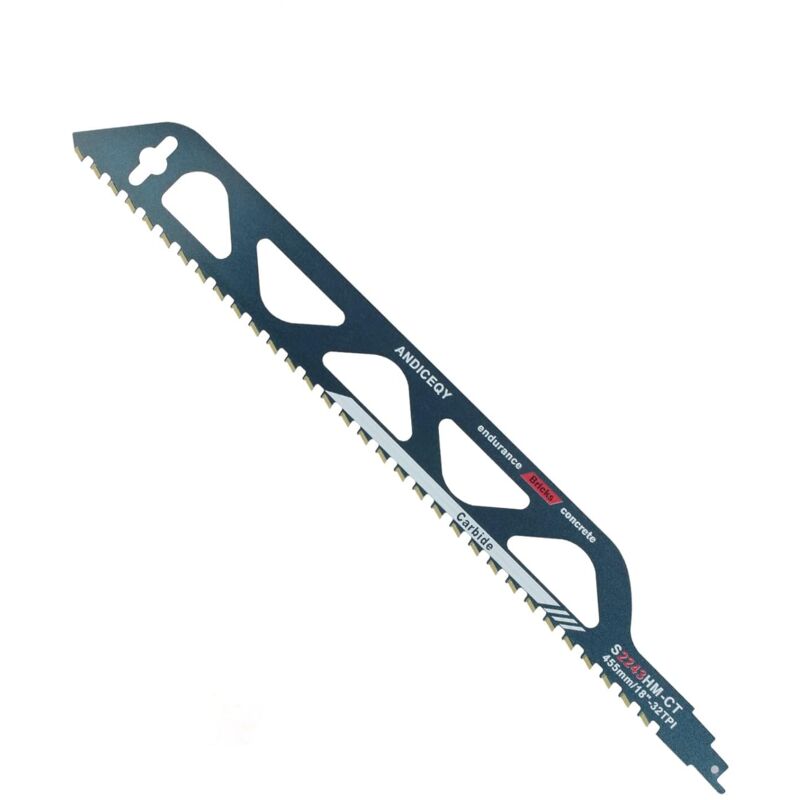 Lame de scie sabre en acier au carbure de tungstène pour métal, bois, pierre, accessoires de scie sabre pour béton cellulaire, brique, béton, plaque