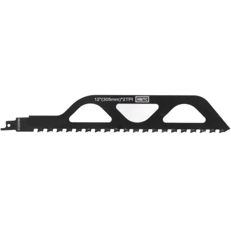 Lame de scie sabre en alliage tungstène-carbone pour couper brique, béton poreux, maçonnerie et bois.
