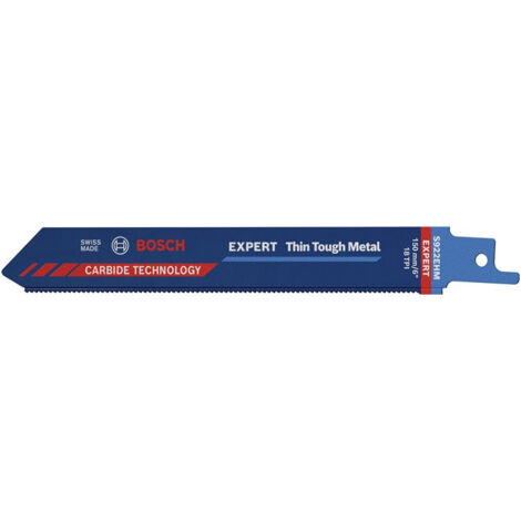 Lame de scie sabre Expert Thin Tough Metal L.150mm B.19mm TPI 18 1.4mm 3 Unités