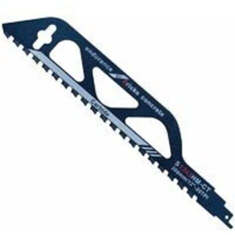 Lame de scie sabre Lame de Scie Sabre,Lame de Scie Sabre Expert au Carbure de Tungstène pour Métal,Bois,Pierre,Accessoires de Scie Sabre pour Béton Cellulaire,Brique,Béton (305 mm (S1243HM))