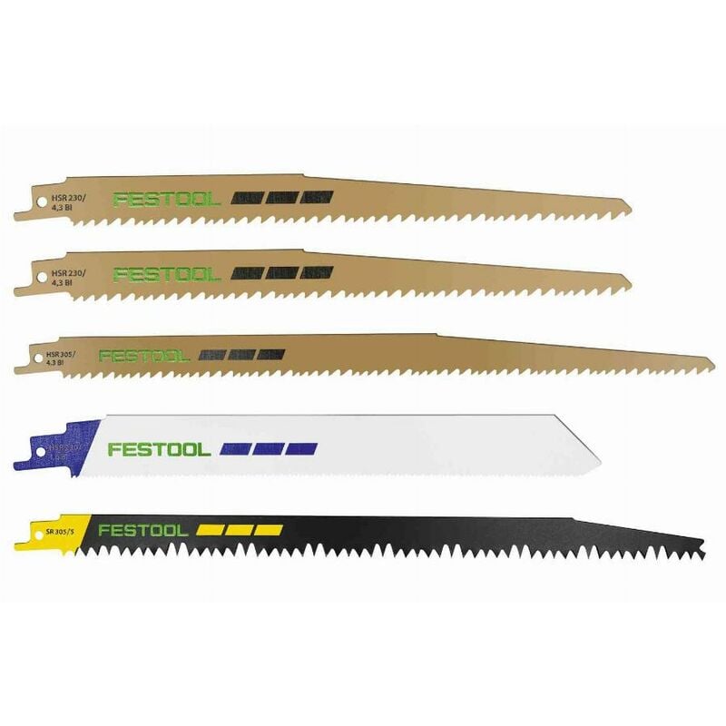 Festool - Lame de scie sabre RS-Sort pour rsc 18 - le jeu de 5 lames - 577496