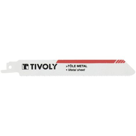 Lame de scie sabre Tôle et Métaux HSS L150mm coupe tubes, plaques jusqu'à 10cm épaisseur TIVOLY
