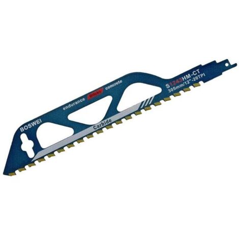 Lame de Scie Sabre,Lame de Scie Sabre Expert au Carbure de Tungstène pour Métal,Bois,Pierre,Accessoires de Scie Sabre pour Béton Cellulaire,Brique,Béton (305 mm )-Fei Yu
