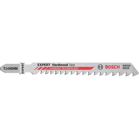 Lame de scie sauteuse EXPERT Hardwood Fast T144DHM Bosch, 2 pièces - 2608901706