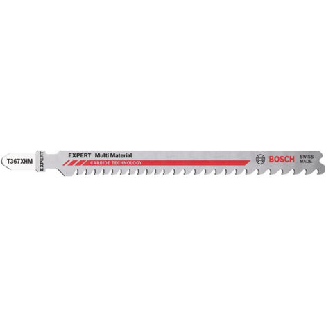 Lame de scie sauteuse Expert Multi Material T 367 XHM Lg total.132mm 3 unités BOSCH