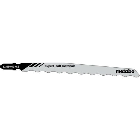 Lame de scie sauteuse expert Utile L.126mm HCS rectifiée ondulée 3 pièces Metabo