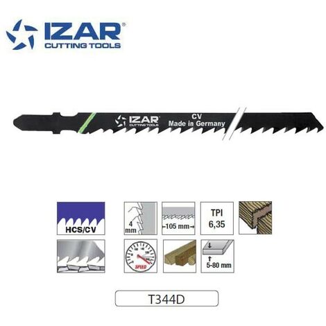 lame de scie sauteuse Izar T344D coupe rapide longue 132mm TPI6.35 (x3)