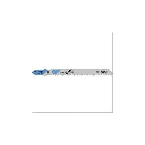 Lame de scie sauteuse pour métaux et matériaux - T127D Bosch - boîte de 5