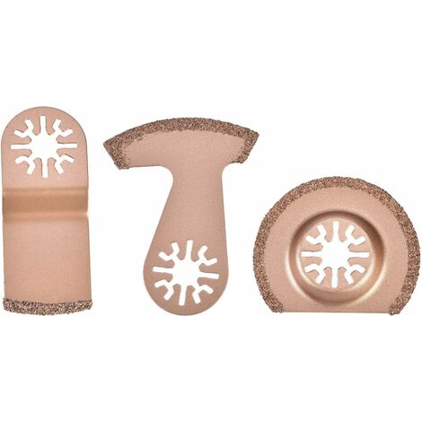 Lame de Scie Segment à Concrétion Carbure, 3 Pièces Lame de Scie Segmentée Circulaire Oscillante Accessoire Carrelage Outil Vibrant Multifonction pour Polir Meulage de Grain de Ciment,Lonvrèe