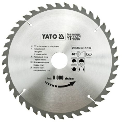 Lame de scie Yato YT-6067 210x2 2x30 mm Z40