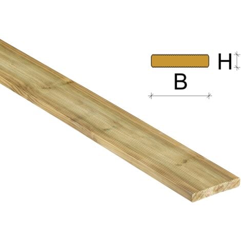 I GIARDINI DEL RE Lame de sol 2,7x12x240 cm en bois impre'gne' avec deux cote's raye's