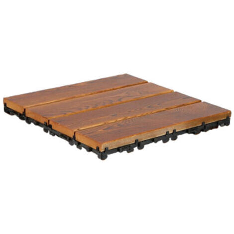 Lame de terrasse, Dalles en bois, 30 x 30 cm, (set de 1)