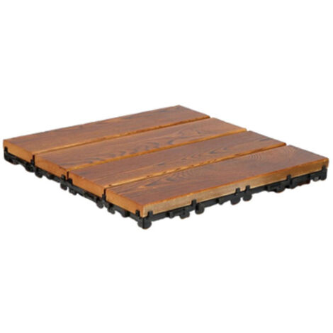 Lame de terrasse, Dalles en bois, 30 x 30 cm,  (set de 1)