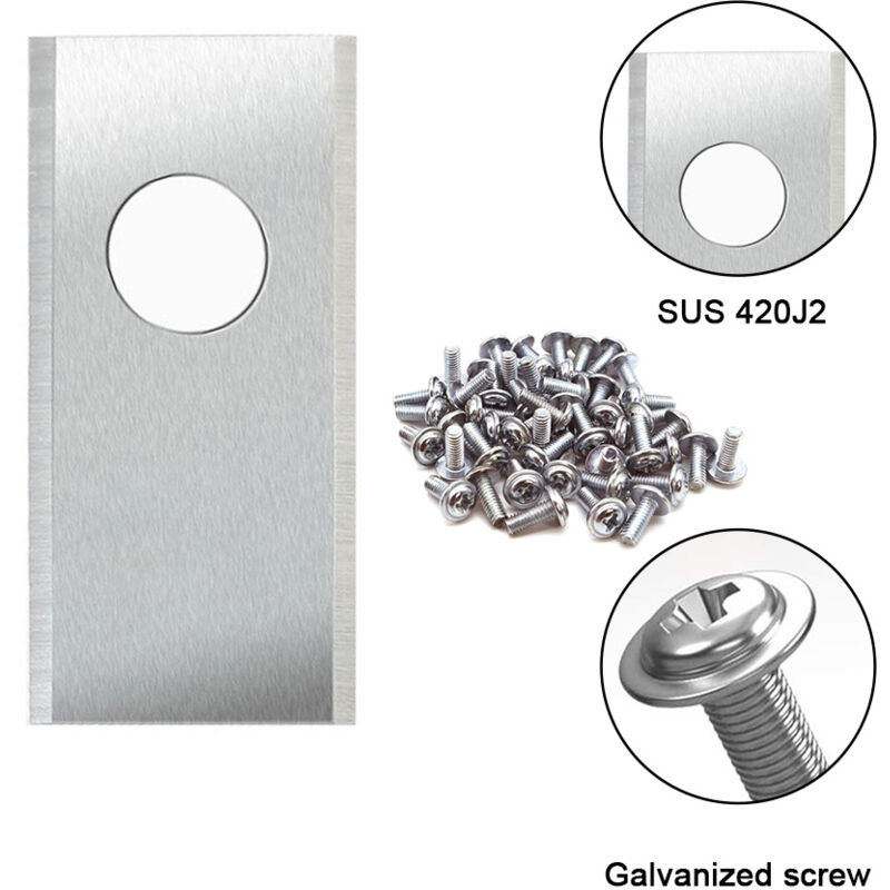 Lame de tondeuse à gazon, lame courbée argentée en acier inoxydable, trou unique, adaptée à la lame de tondeuse à gazon de jardin WORX