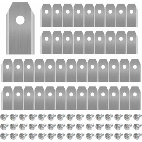 Lame de tondeuse,45 x Lames de Couteau en Titane pour Toutes Les Tondeuses Robotiques Husqvarn/Automower/ Yardforce/Gardena(3g-0.75mm) Avec 45 Vis, Lames de Rechange pour Modles 105,310,315,