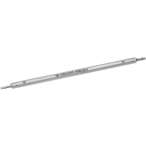 Lame de tournevis réversible Facom, pointe Torx T8, T9 ( Prix pour 1 )