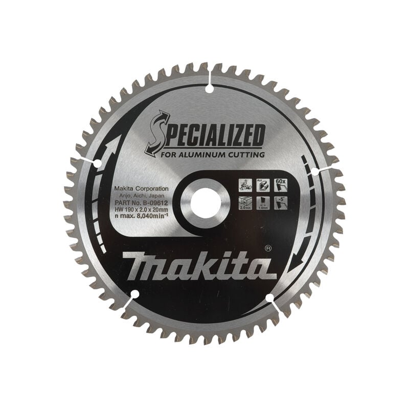 Makita - lame de tungstène 190MM trou 30mm 60 dents pour alumine Cod. B-33261