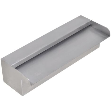 Lame d'eau rectangulaire 30 cm Acier inoxydable pour piscine vidaXL