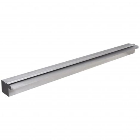 Lame d'eau rectangulaire à LED 120 cm en acier inoxydable pour piscine