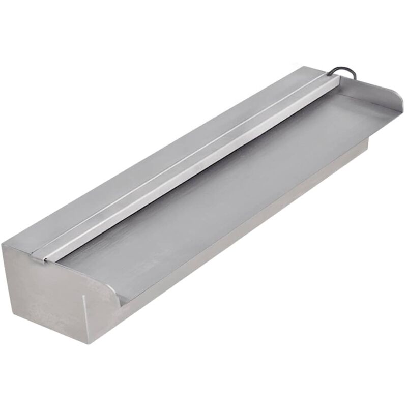 Lame d'eau rectangulaire à LED 45 cm en acier inoxydable pour piscine