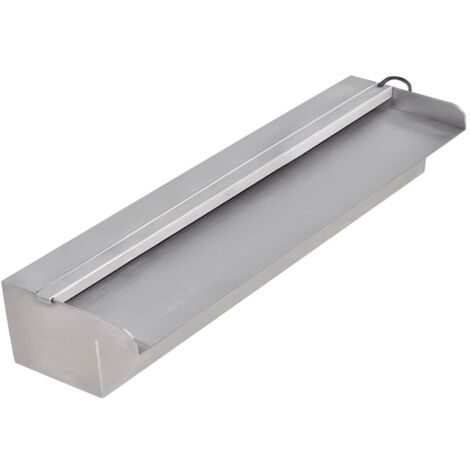 vidaXL Lame d'eau Rectangulaire à LED Acier Plusieurs Dimensions Multi-modèle