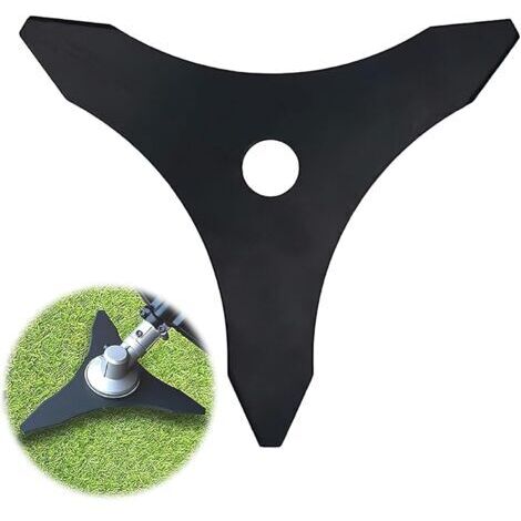 Lame débroussailleuse 3 dents 255mm – Acier au manganèse – Épaisseur 3mm – Pour désherbage efficace dans jardins et terrains accidentés