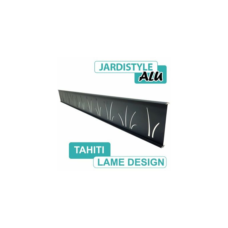 Lame Design Aluminium Gris Anthracite 2 mètres - tahiti