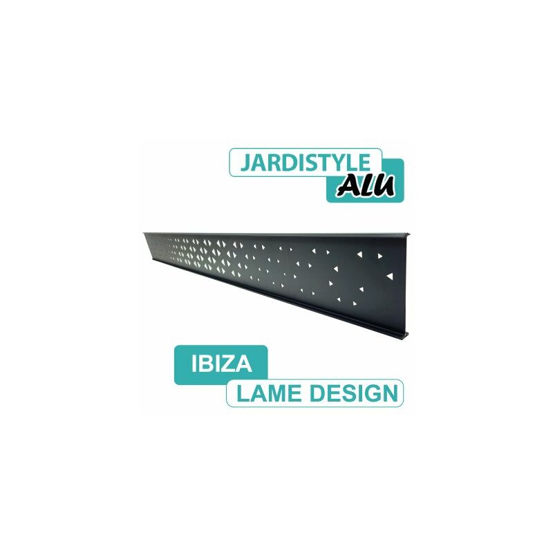 Lame Design Aluminium Gris Anthracite 2 mètres - ibiza