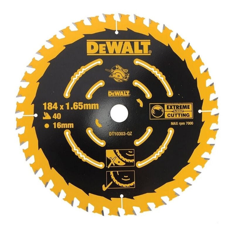 Dewalt - Lame de scie circulaire Ø184x16mm 40 Dents DT10303-QZ