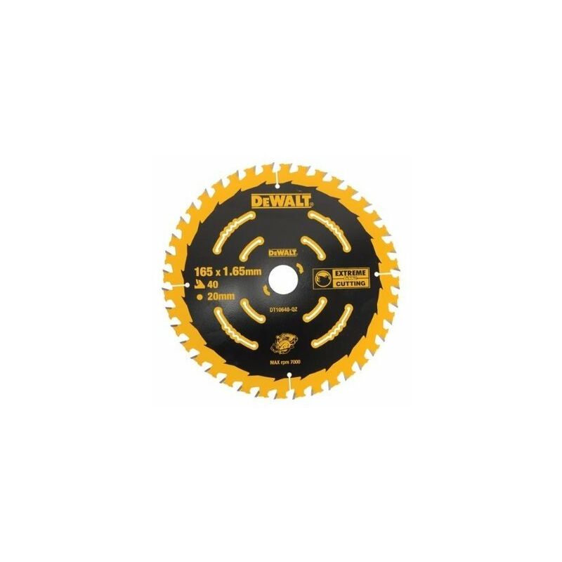 Dewalt - cordless extreme framing circular saw blade 165 x 20 x 40T