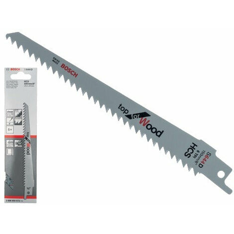 Lame di ricambio per seghe a gattuccio confezione 5 pezzi taglio legno Bosch S 644 D