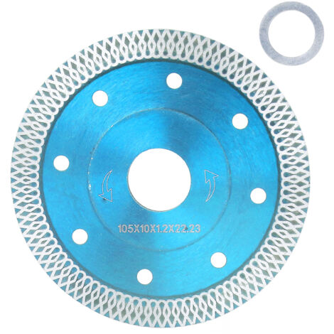 Lame Diamant 4 Pouces pour Couper Céramique, Granit, Marbre et Carrelage - Bleu