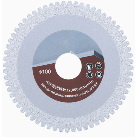 Lame diamant brasée 100mm grain 60 pour coupe et polissage - Accessoires