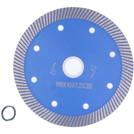 Lame Diamant pour Coupe Céramique Marbre Béton Acier 110x10x1.2x20