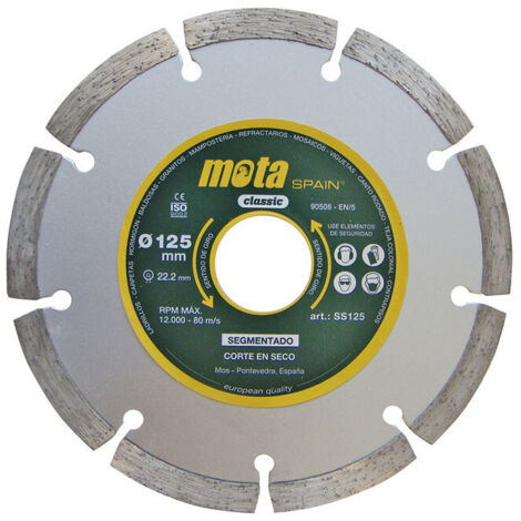 Lame diamantée segmentée au laser 230mm ss230