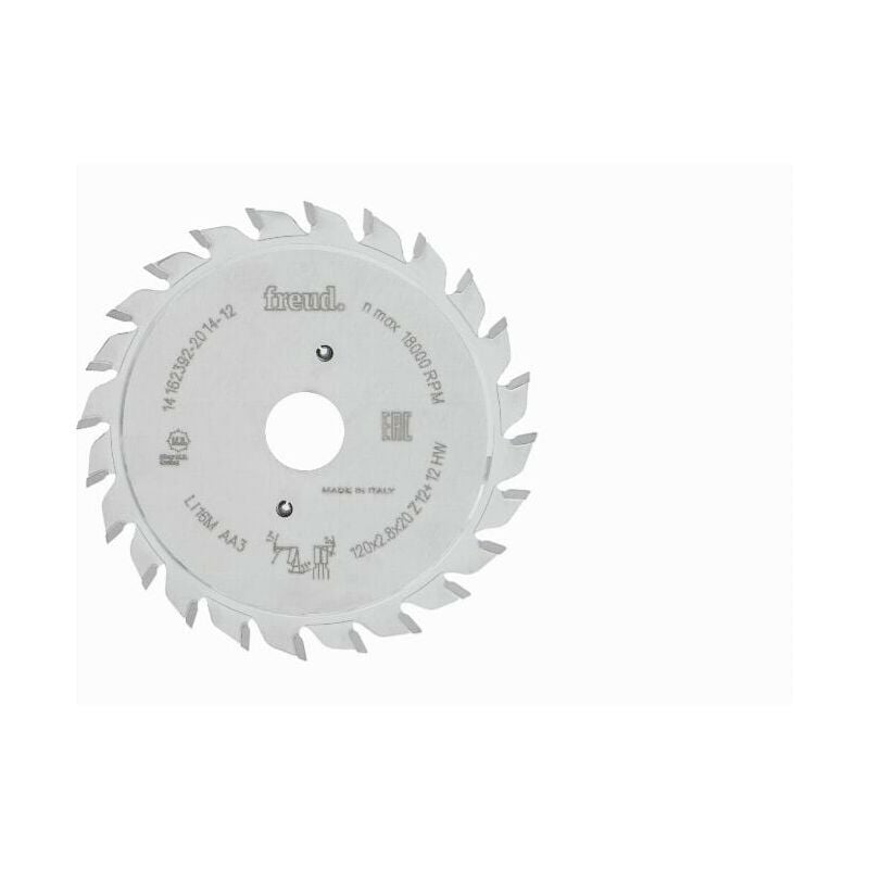 Freud - Lame d'inciseur extensible standard Ø120 2,8-3,6 AL20 Z12+12 - F03FS02485 -LI16M AA3