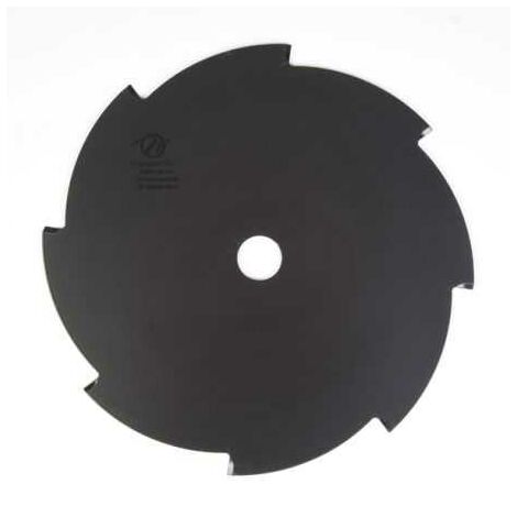 Lame disque 8 dents débroussailleuse. Ø 255 mm. Alésage 25,4 mm. Epaisseur 1,5 mm