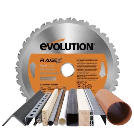 Lame en carbure coupe multimatériau pour scie à onglet,  EVOLUTION, diam.210 mm