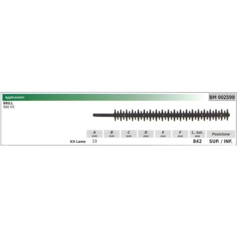 Lame inférieure/supérieure BRILL taille-haie 680HS 002599