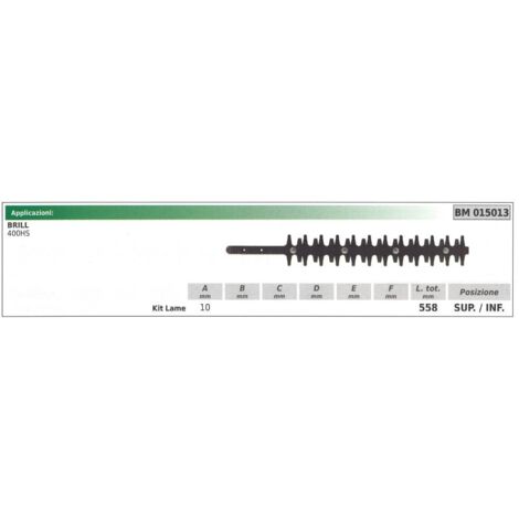 Lame inférieure/supérieure Taille-haie BRILL 400HS 015013