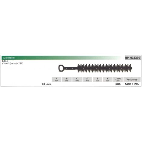 Lame inférieure/supérieure Taille-haie BRILL 420AHS 015399