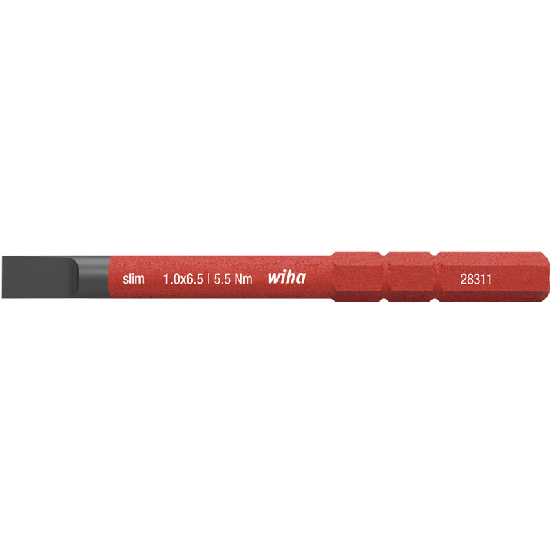 Embout interchangeable vde diam&egrave;tre 6 mm taille 6,5 mm wiha 2831-10